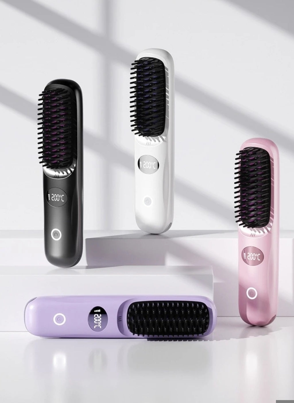  Brosse chauffante portable rechargeable lissage professionnel cheveux indisciplinés