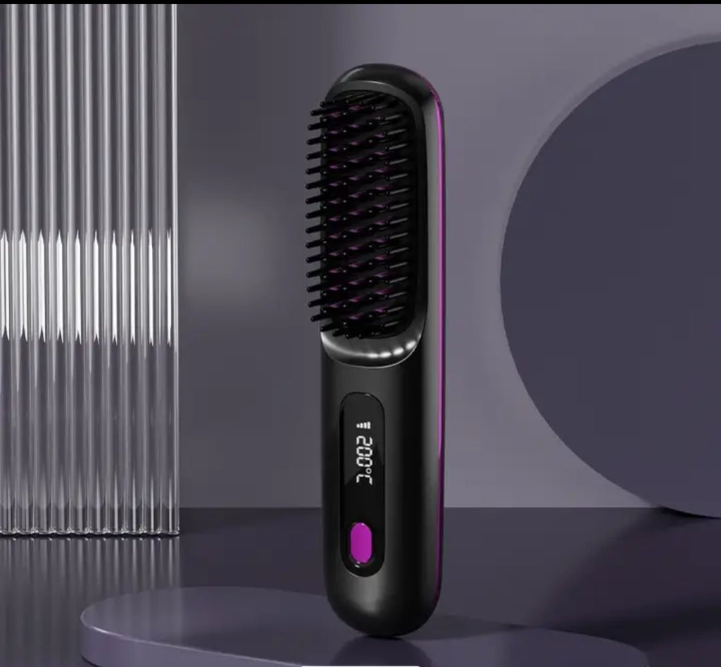 Lissage cheveux sans fil brosse chauffante 200 degrés résultats 2 minutes