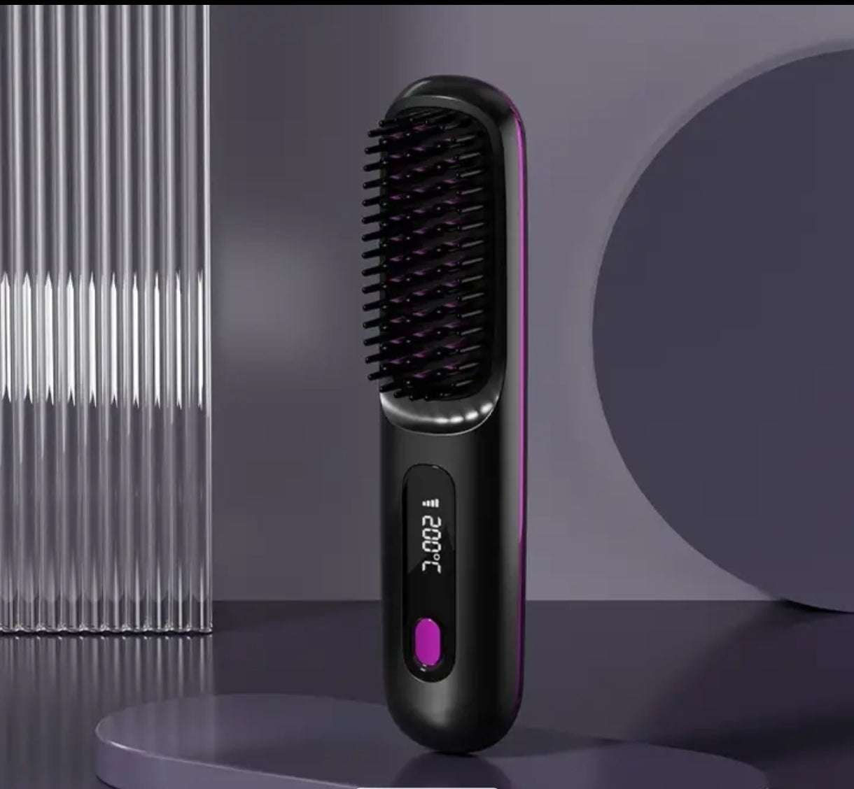 Lissage cheveux sans fil brosse chauffante 200 degrés résultats 2 minutes